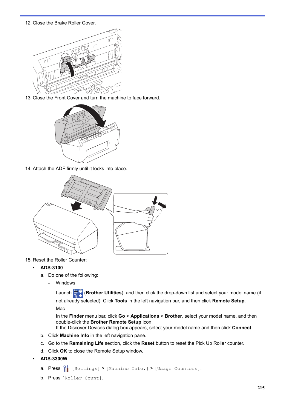 Brother ADS-3100 High-Speed Desktop Color Scanner for Home & Small Offices User Manual | Page 219 / 253