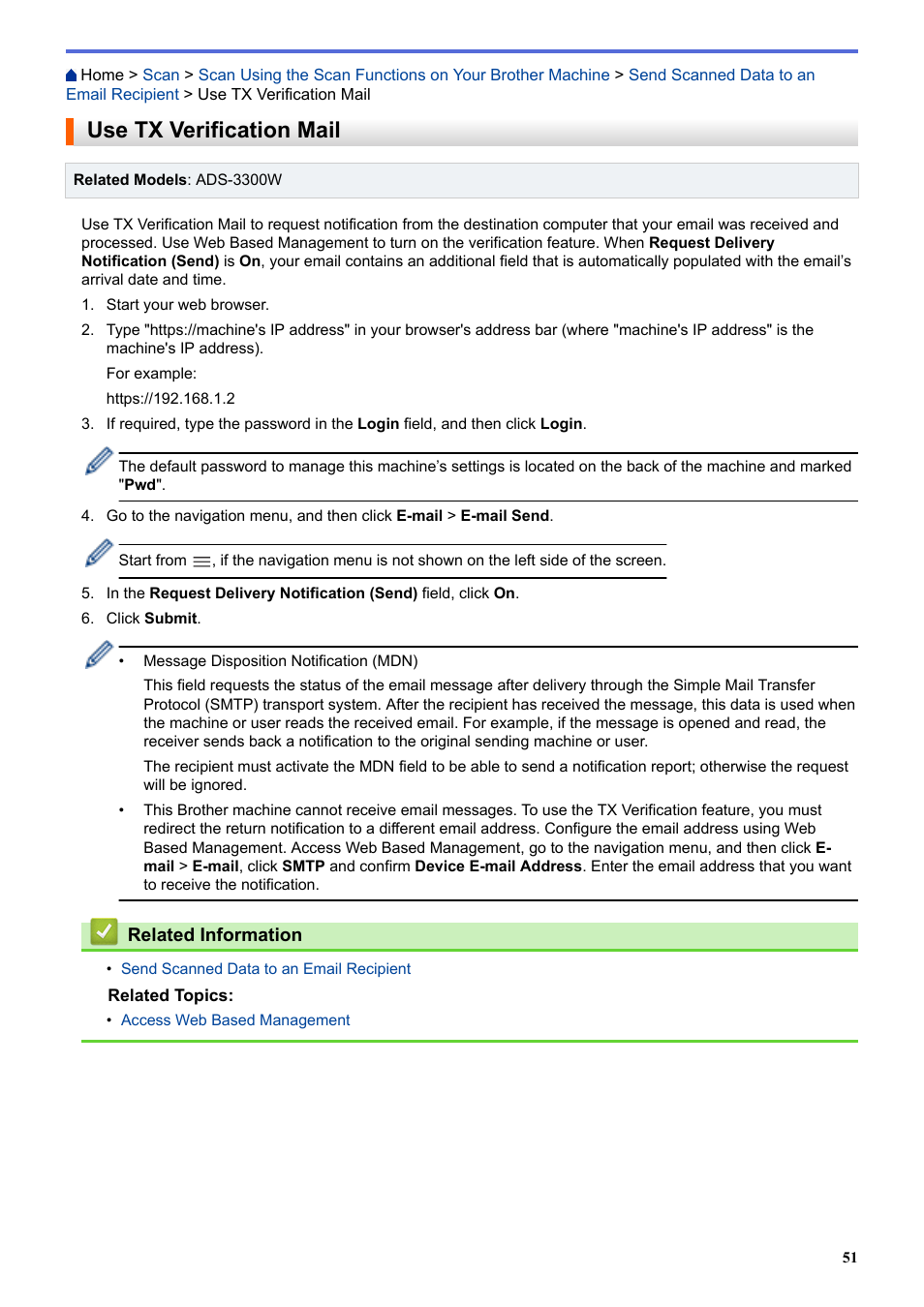 Use tx verification mail | Brother ADS-3100 High-Speed Desktop Color Scanner for Home & Small Offices User Manual | Page 55 / 253