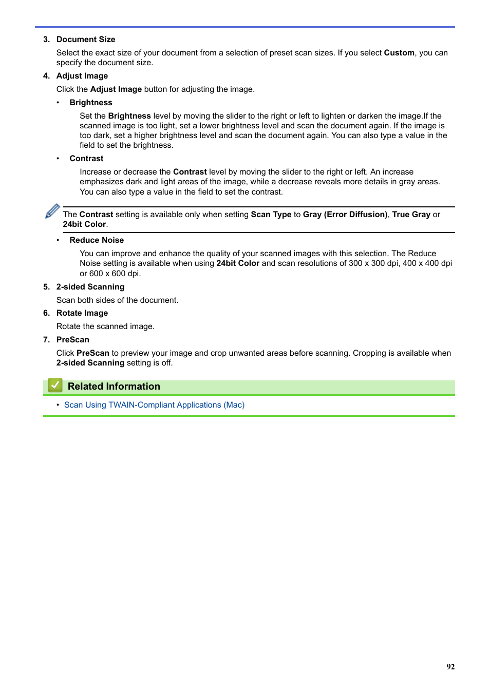 Brother ADS-3100 High-Speed Desktop Color Scanner for Home & Small Offices User Manual | Page 96 / 253