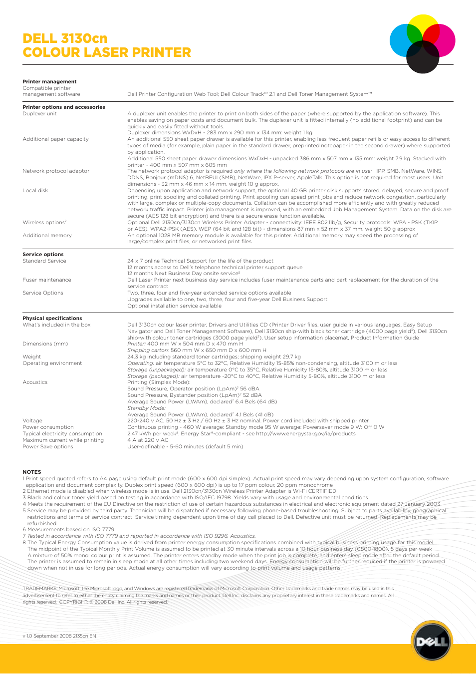 Dell 3130cn colour laser printer | Dell 3130cn User Manual | Page 4 / 4