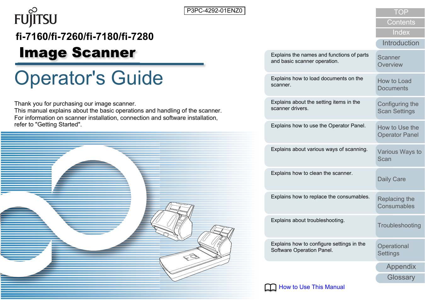 Fujitsu Ricoh Fujitsu fi-7280 Color Duplex Document Scanner User Manual | 229 pages