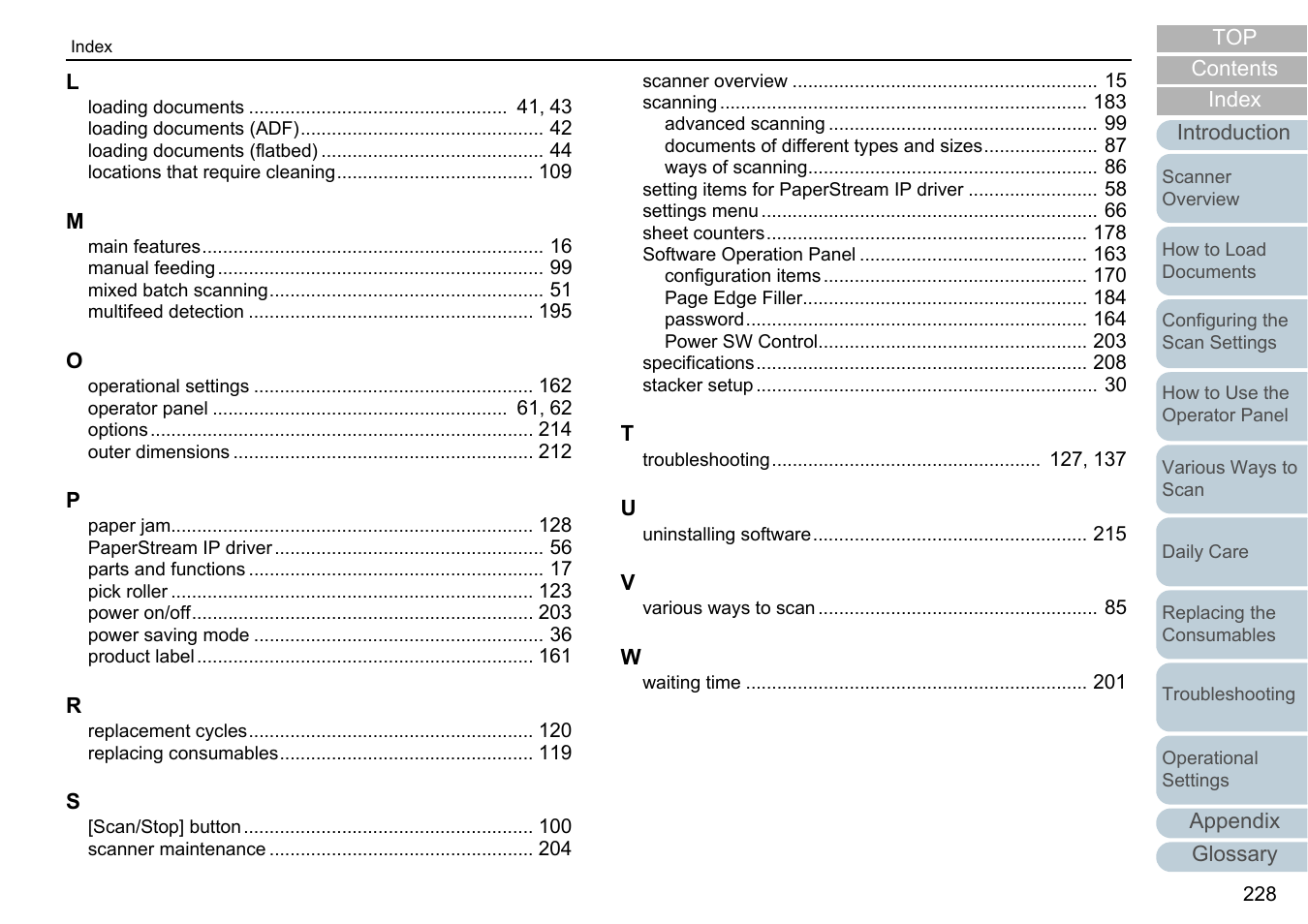 Fujitsu Ricoh Fujitsu fi-7280 Color Duplex Document Scanner User Manual | Page 228 / 229