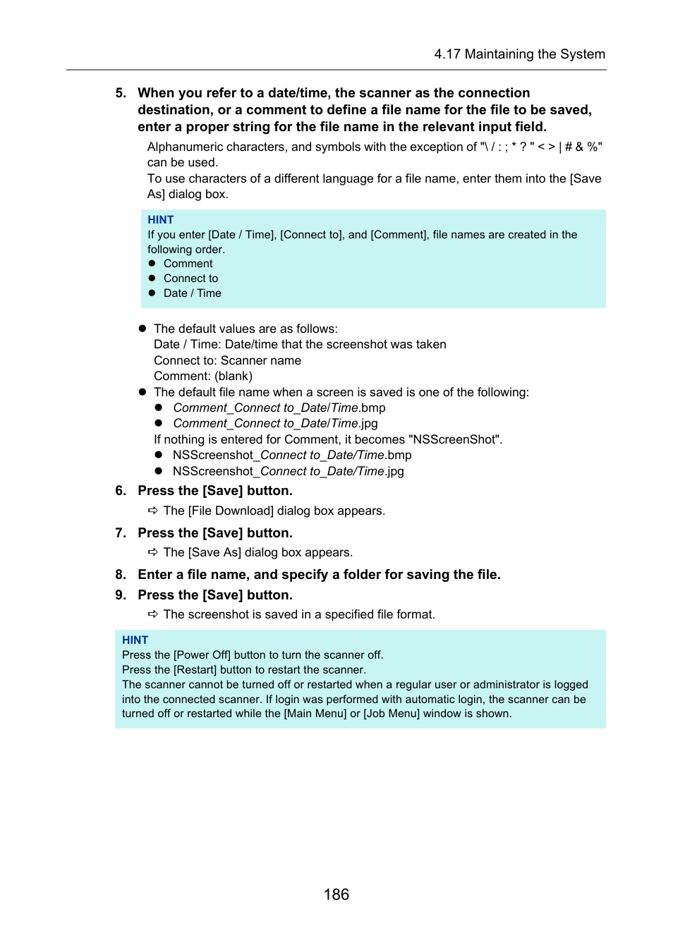 Fujitsu Ricoh Fujitsu N7100E Network Image Scanner User Manual | Page 186 / 482