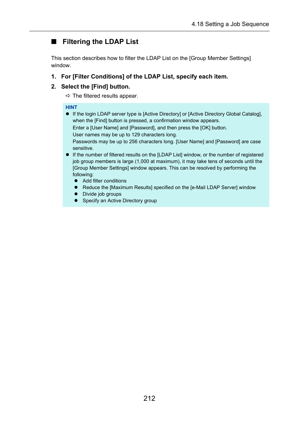 Filtering the ldap list, 212 ■ filtering the ldap list | Fujitsu Ricoh Fujitsu N7100E Network Image Scanner User Manual | Page 212 / 482