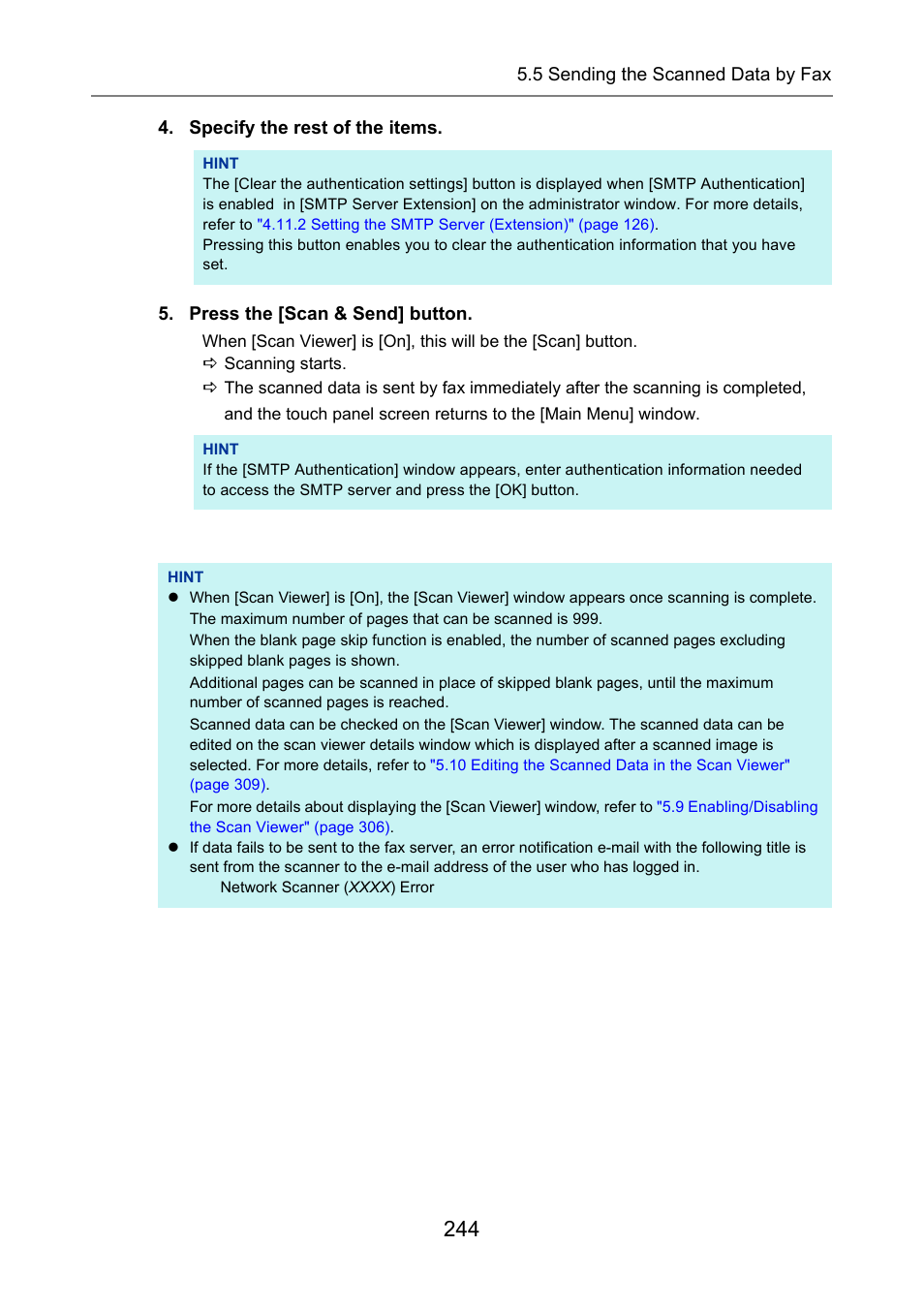 Fujitsu Ricoh Fujitsu N7100E Network Image Scanner User Manual | Page 244 / 482
