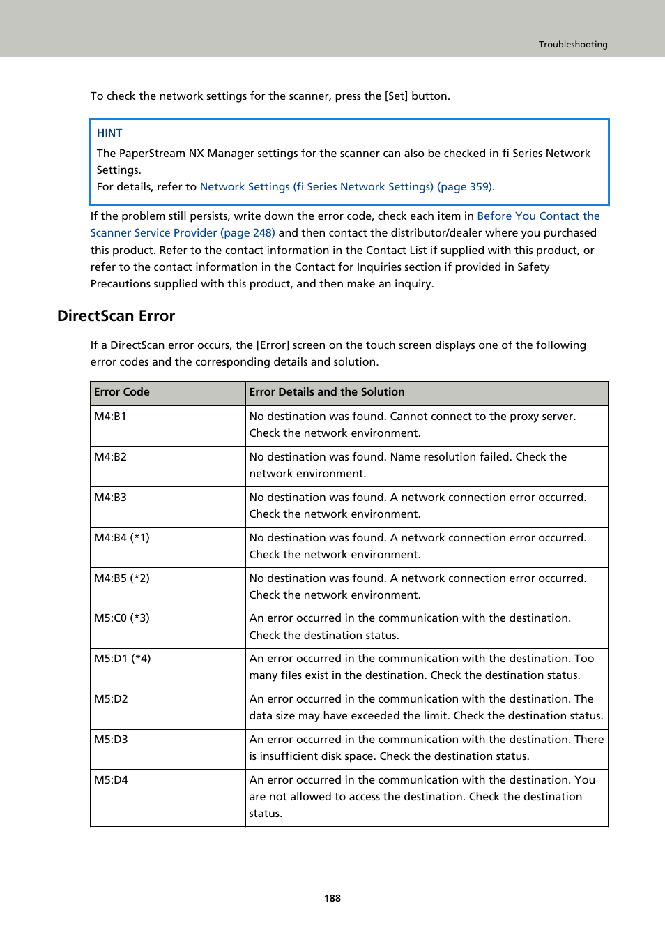 Directscan error | Ricoh fi-8040 Desktop Scanner User Manual | Page 188 / 425