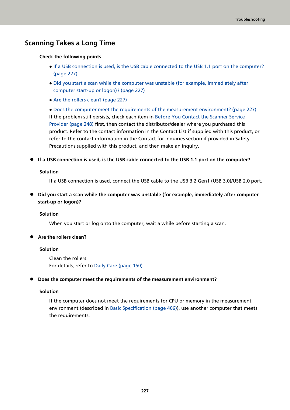 Scanning takes a long time | Ricoh fi-8040 Desktop Scanner User Manual | Page 227 / 425