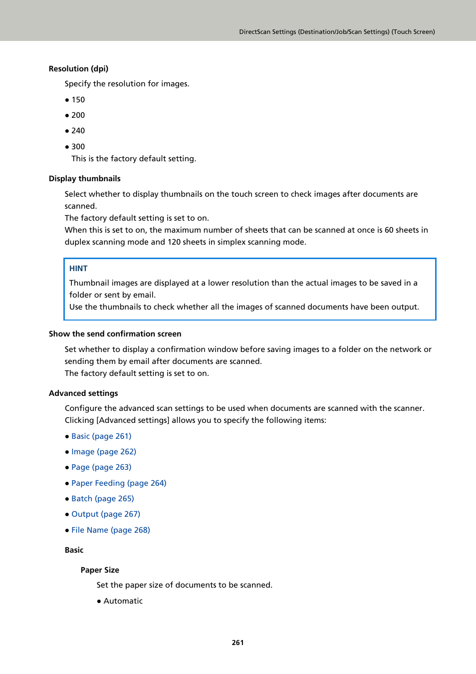 Ricoh fi-8040 Desktop Scanner User Manual | Page 261 / 425