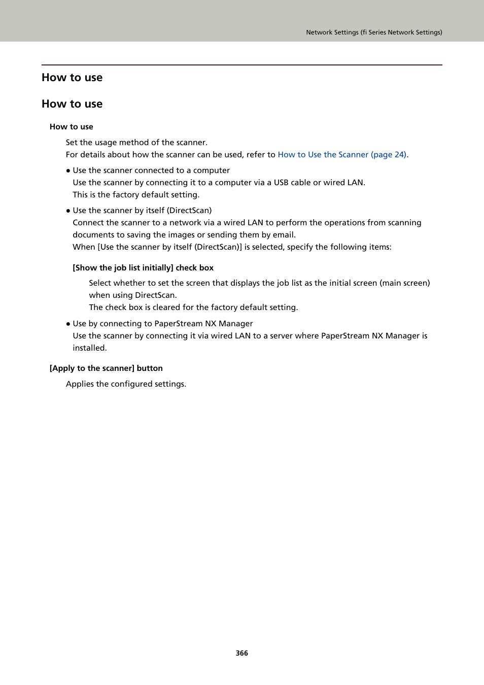How to use | Ricoh fi-8040 Desktop Scanner User Manual | Page 366 / 425