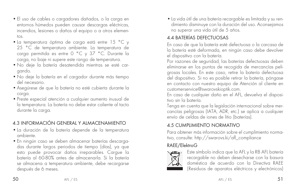 Swarovski AFL Rechargeable Anti-Fog Lens for Z6i, Z8i, dS User Manual | Page 26 / 87