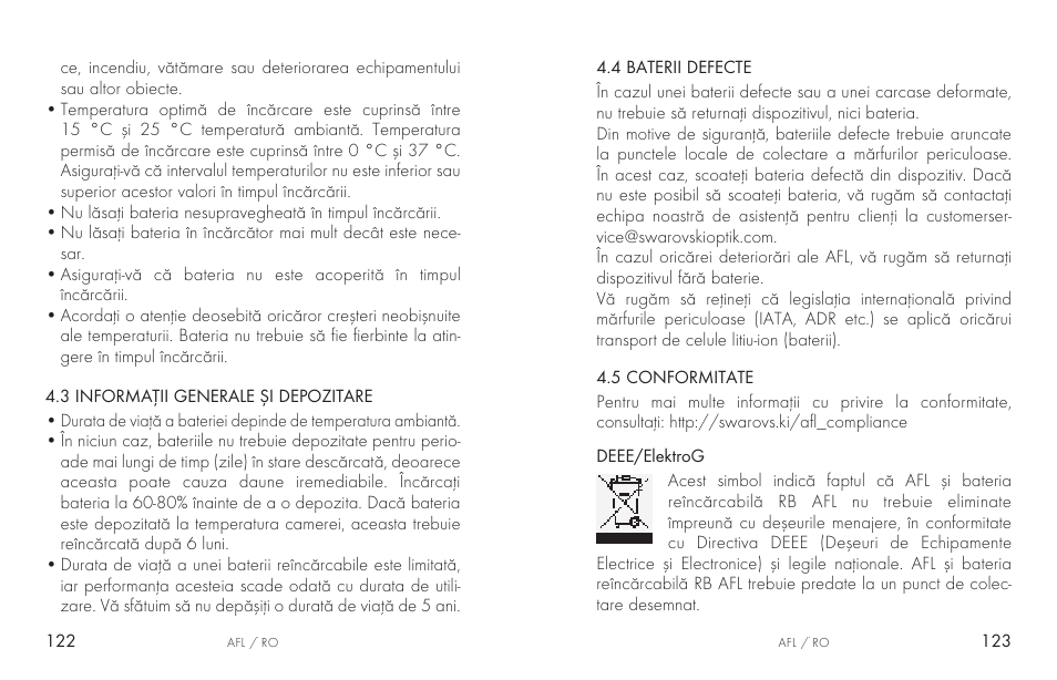 Swarovski AFL Rechargeable Anti-Fog Lens for Z6i, Z8i, dS User Manual | Page 62 / 87