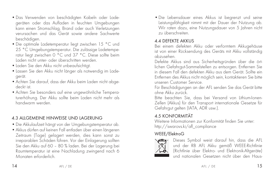 Swarovski AFL Rechargeable Anti-Fog Lens for Z6i, Z8i, dS User Manual | Page 8 / 87