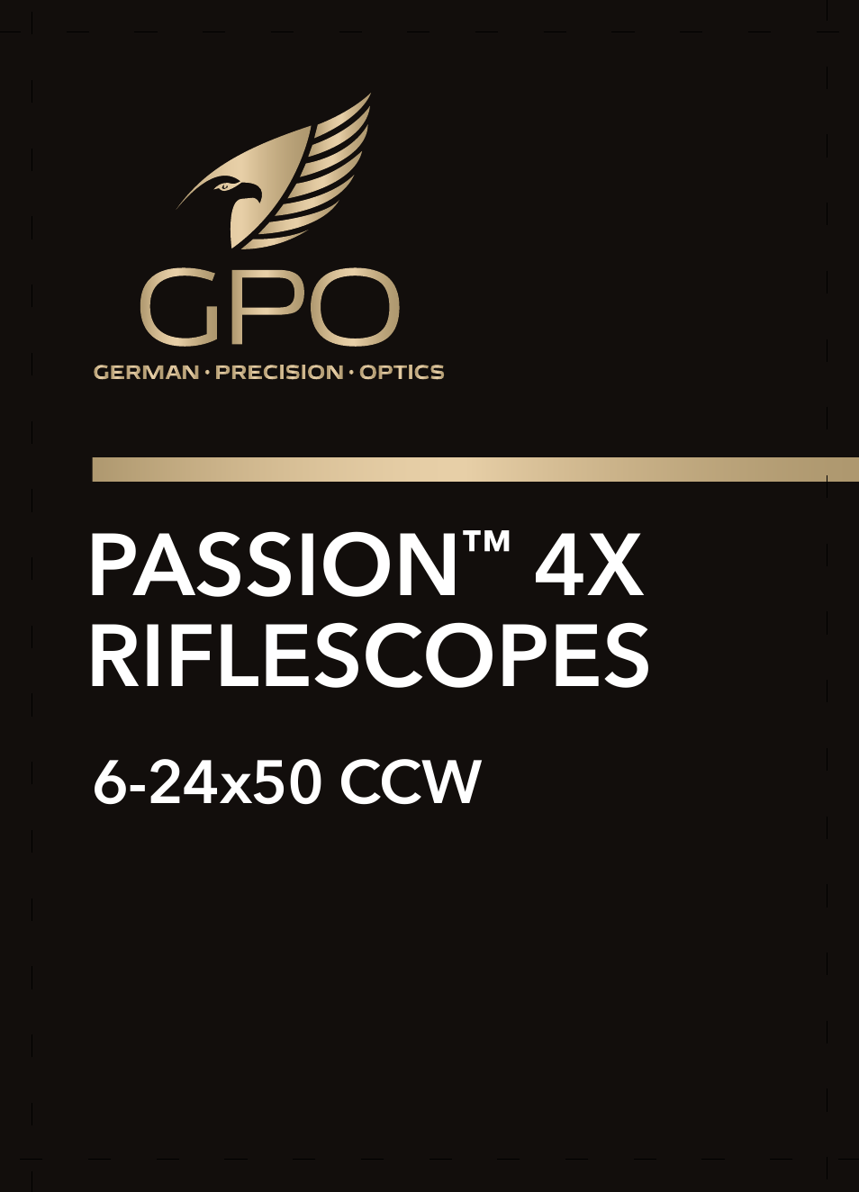 GPO USA 6-24x50 Passion 4X Riflescope (MOA Ballistic Reticle) User Manual | 152 pages