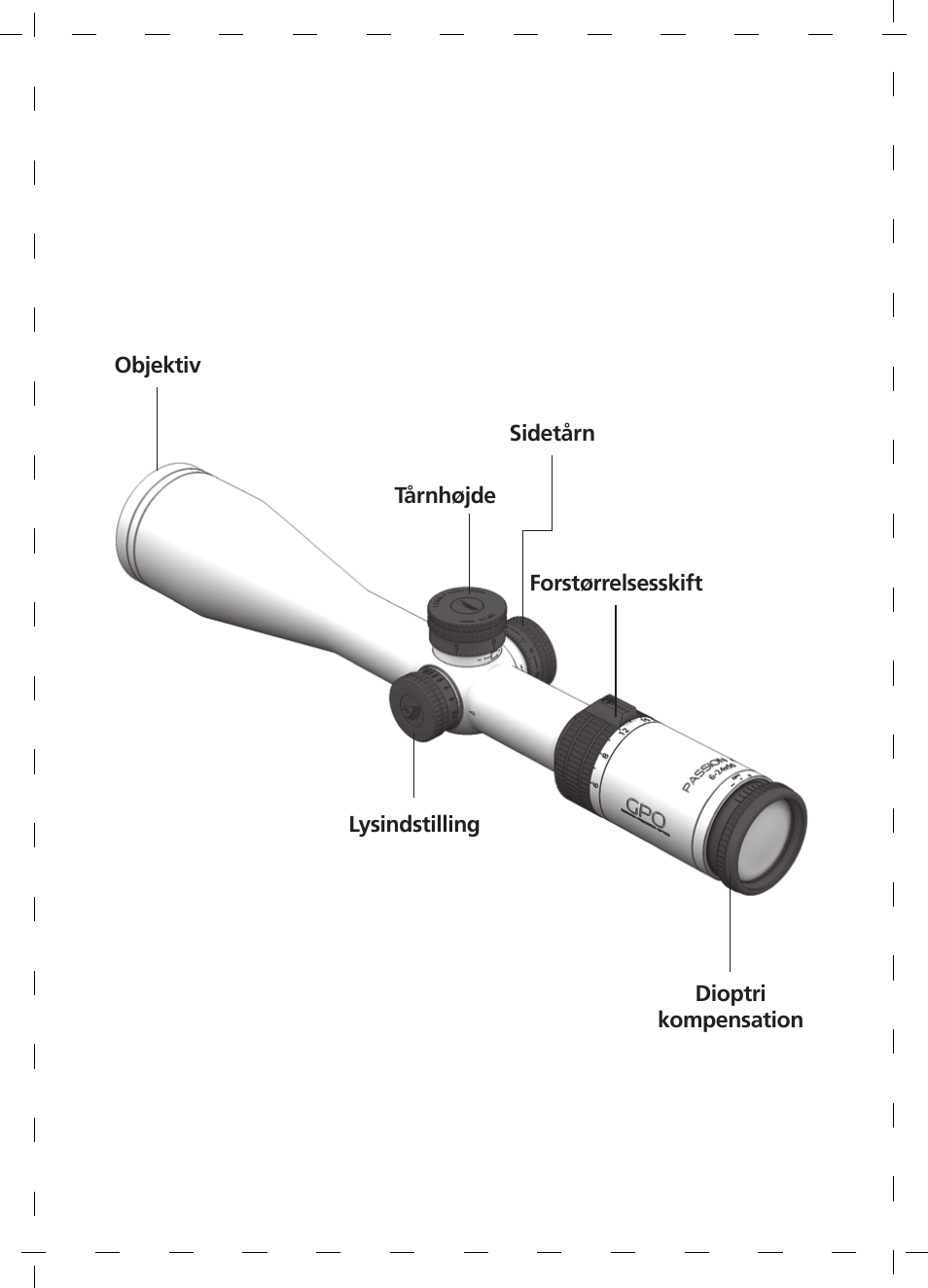 GPO USA 6-24x50 Passion 4X Riflescope (MOA Ballistic Reticle) User Manual | Page 120 / 152