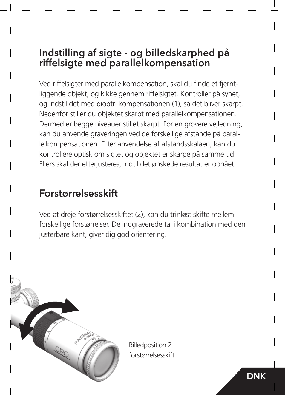 GPO USA 6-24x50 Passion 4X Riflescope (MOA Ballistic Reticle) User Manual | Page 123 / 152