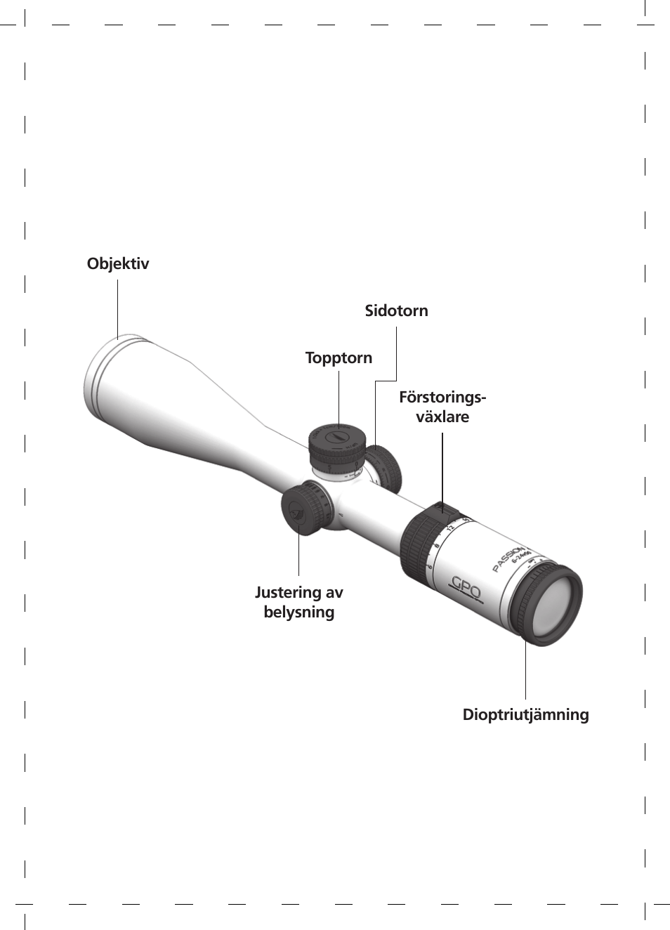 GPO USA 6-24x50 Passion 4X Riflescope (MOA Ballistic Reticle) User Manual | Page 88 / 152