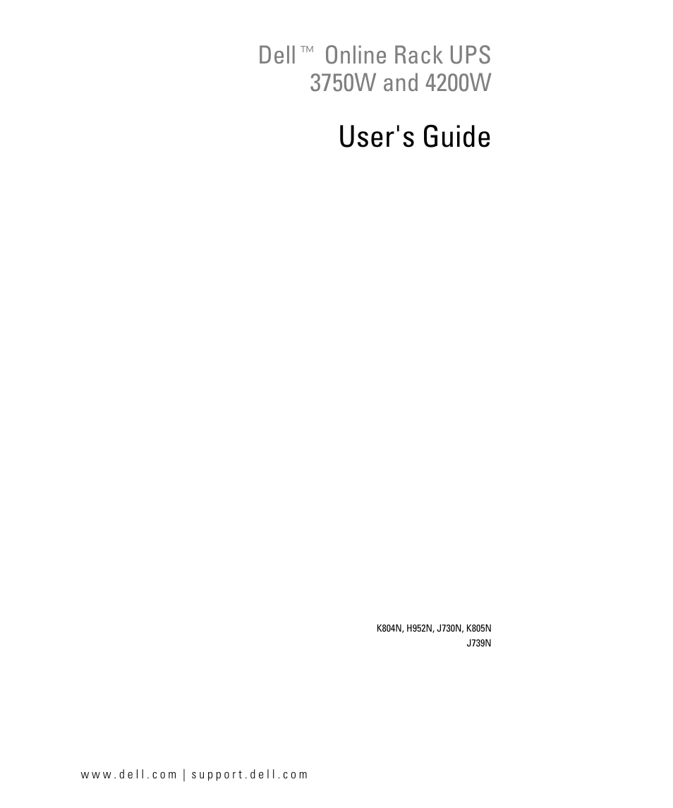 Dell H952N User Manual | 71 pages