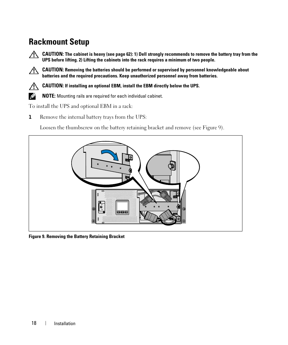 Rackmount setup | Dell H952N User Manual | Page 18 / 71