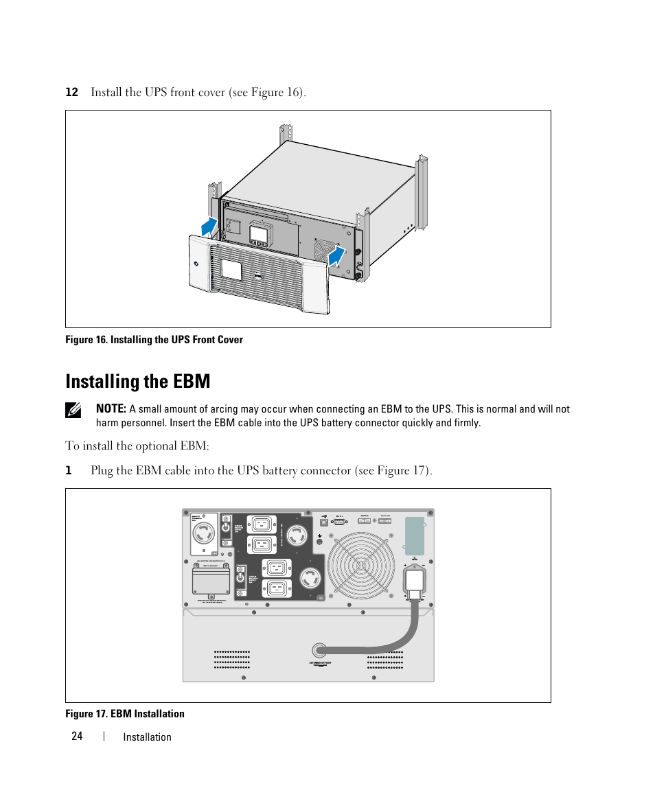 Installing the ebm | Dell H952N User Manual | Page 24 / 71