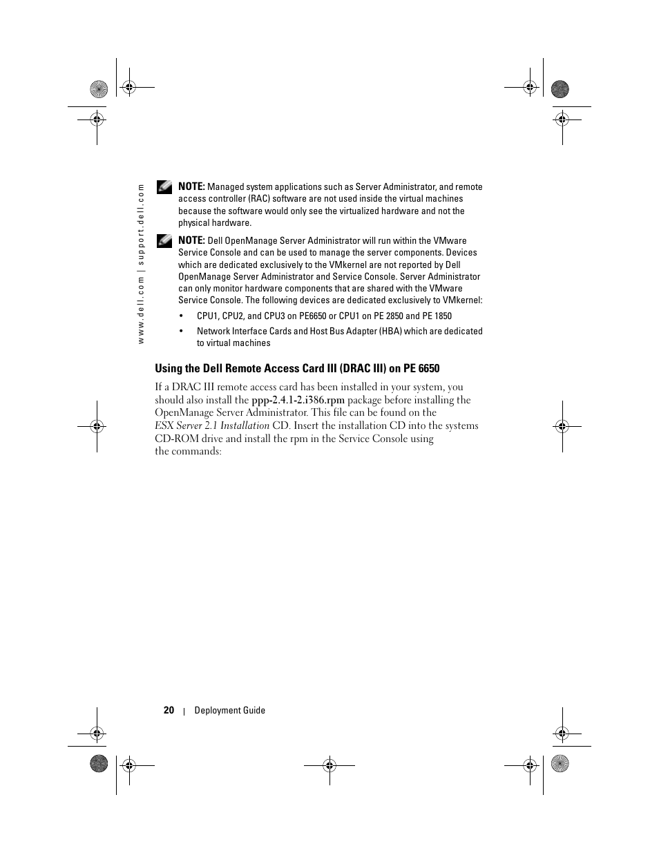 Dell VmWare ESX Server 2.12 User Manual | Page 22 / 34