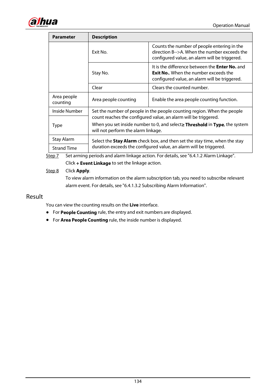 Result | Dahua Technology DH-IPC-EBW81242N-AS-S2 12MP Outdoor Network Panoramic Fisheye Camera with Night Vision User Manual | Page 145 / 205