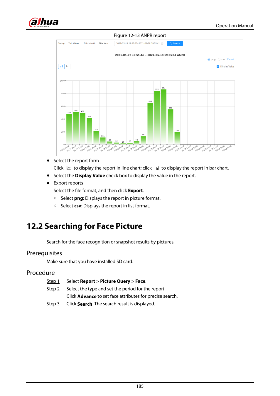 2 searching for face picture, Prerequisites, Procedure | Dahua Technology DH-IPC-EBW81242N-AS-S2 12MP Outdoor Network Panoramic Fisheye Camera with Night Vision User Manual | Page 196 / 205