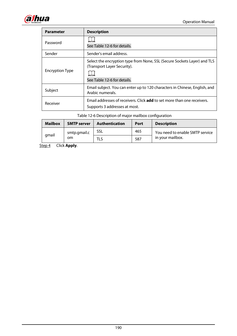 Dahua Technology DH-IPC-EBW81242N-AS-S2 12MP Outdoor Network Panoramic Fisheye Camera with Night Vision User Manual | Page 201 / 205