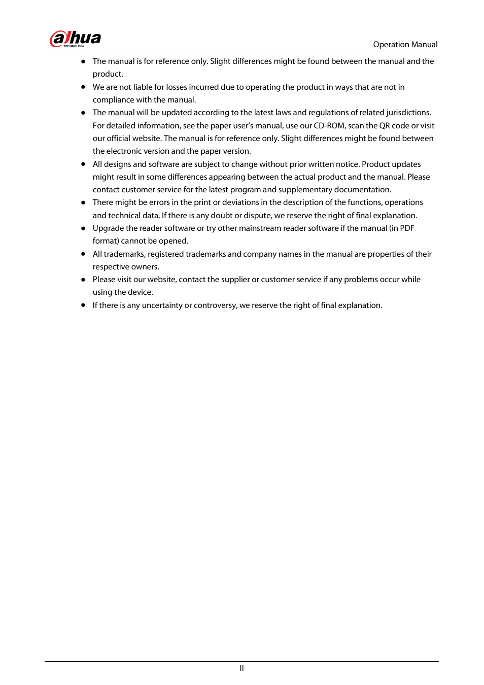 Dahua Technology DH-IPC-EBW81242N-AS-S2 12MP Outdoor Network Panoramic Fisheye Camera with Night Vision User Manual | Page 3 / 205