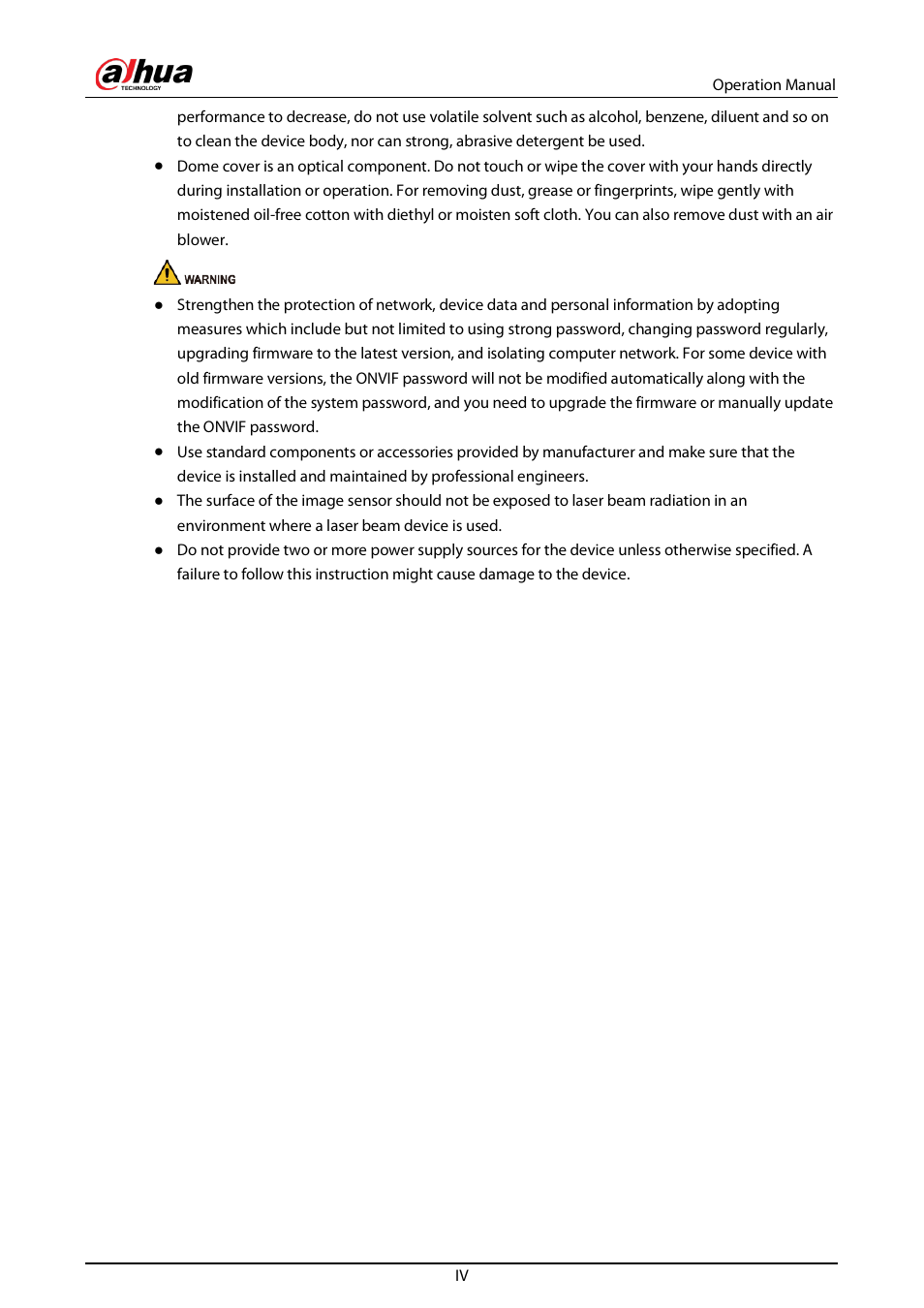 Dahua Technology DH-IPC-EBW81242N-AS-S2 12MP Outdoor Network Panoramic Fisheye Camera with Night Vision User Manual | Page 5 / 205