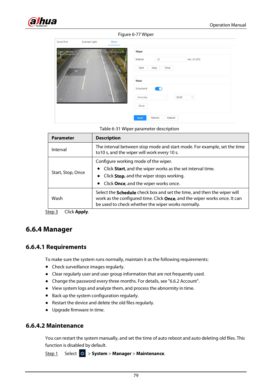 4 manager, 1 requirements, 2 maintenance | Dahua Technology DH-IPC-EBW81242N-AS-S2 12MP Outdoor Network Panoramic Fisheye Camera with Night Vision User Manual | Page 90 / 205