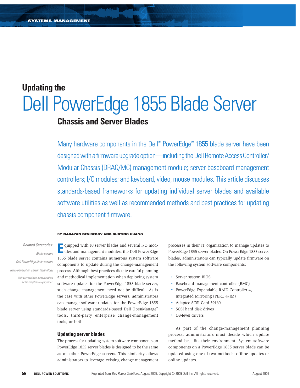 Dell POWEREDGE 1855 User Manual | 6 pages