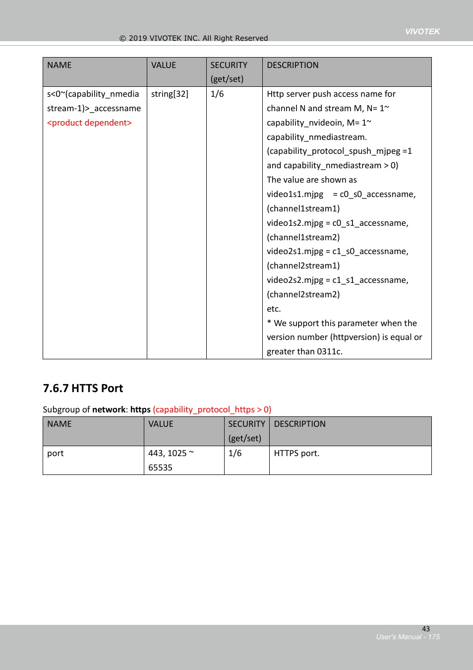 7 htts port | Vivotek FD9388-HTV 5MP Outdoor Network Dome Camera with Night Vision User Manual | Page 175 / 407