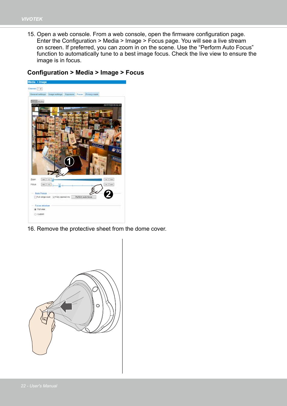 Vivotek FD9388-HTV 5MP Outdoor Network Dome Camera with Night Vision User Manual | Page 22 / 407