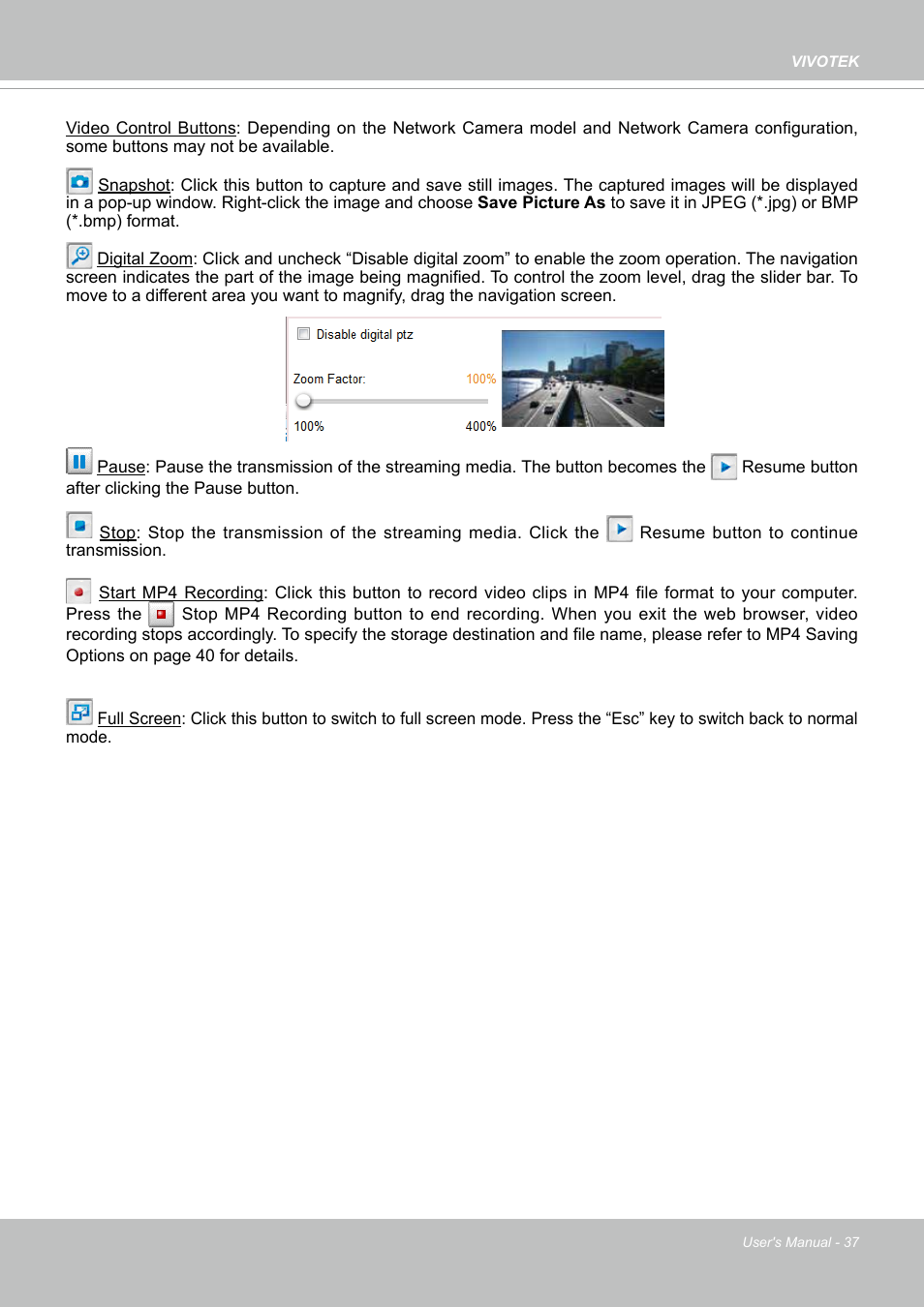 Vivotek FD9388-HTV 5MP Outdoor Network Dome Camera with Night Vision User Manual | Page 37 / 407