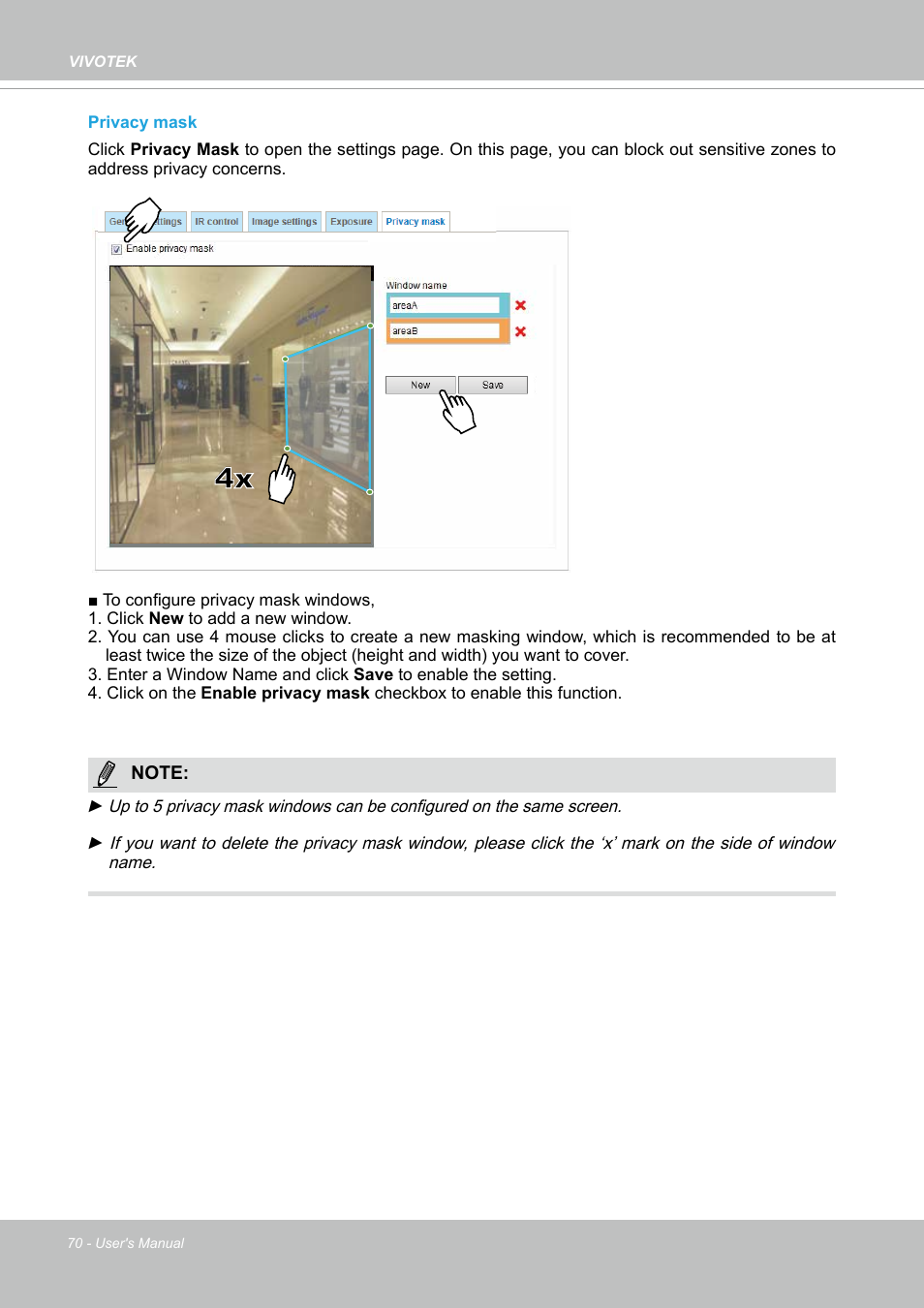 Vivotek FD9388-HTV 5MP Outdoor Network Dome Camera with Night Vision User Manual | Page 70 / 407