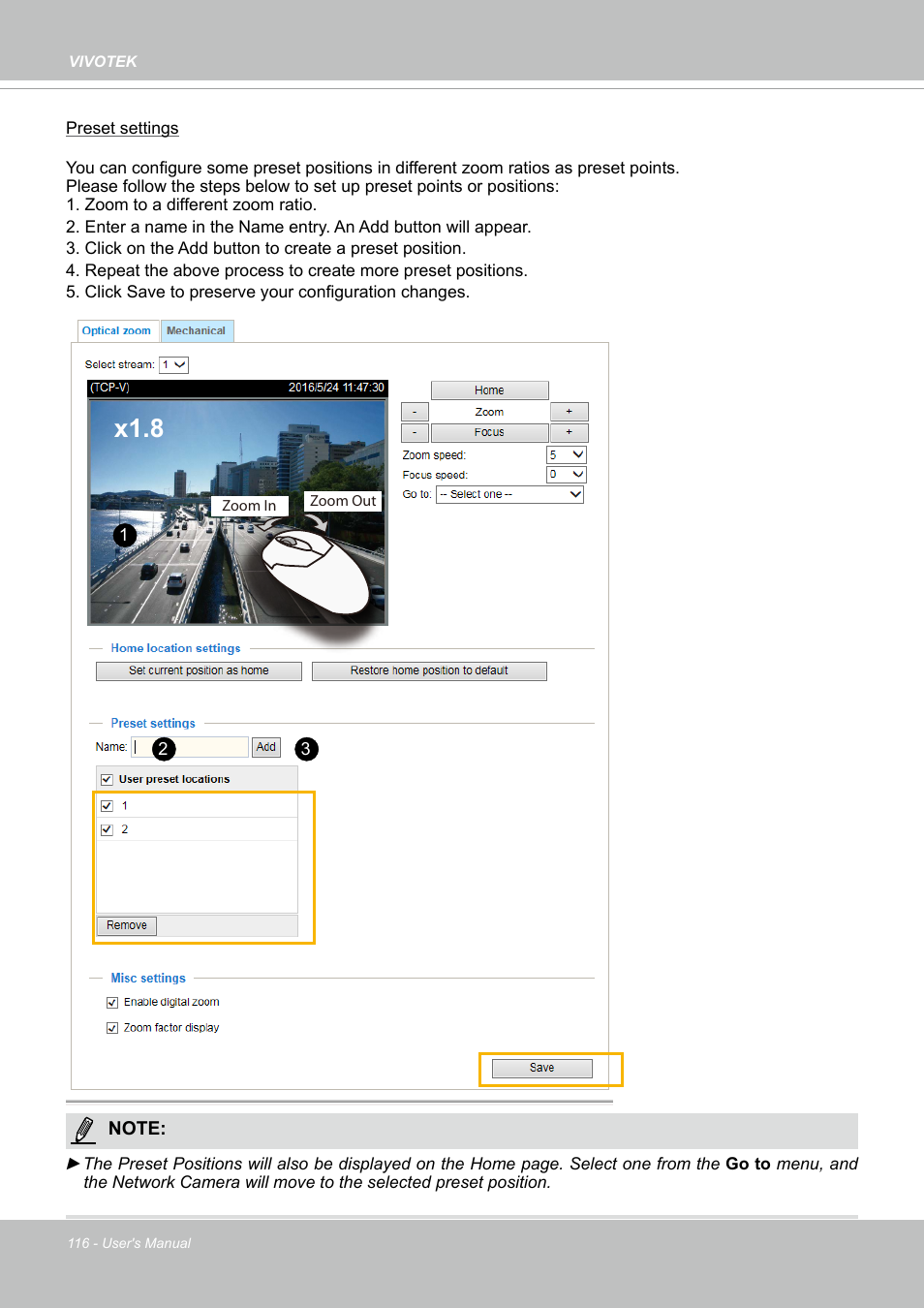 X1.8 | Vivotek S Series IZ9361-EH 1080p Outdoor Network Bullet Camera with Heater User Manual | Page 116 / 458