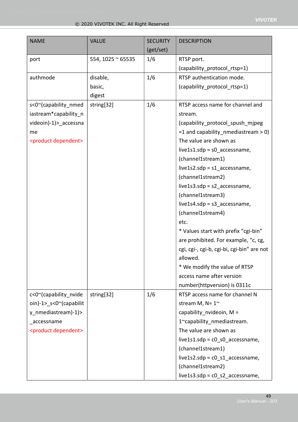 7 htts port, 8 rtsp | Vivotek S Series IZ9361-EH 1080p Outdoor Network Bullet Camera with Heater User Manual | Page 203 / 458