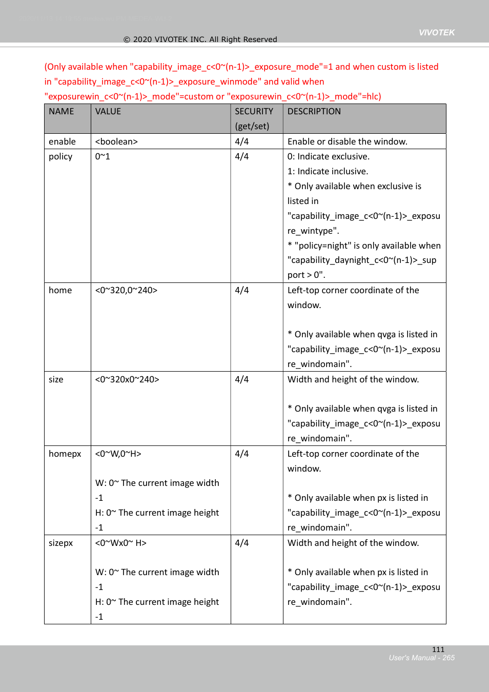 Vivotek S Series IZ9361-EH 1080p Outdoor Network Bullet Camera with Heater User Manual | Page 265 / 458
