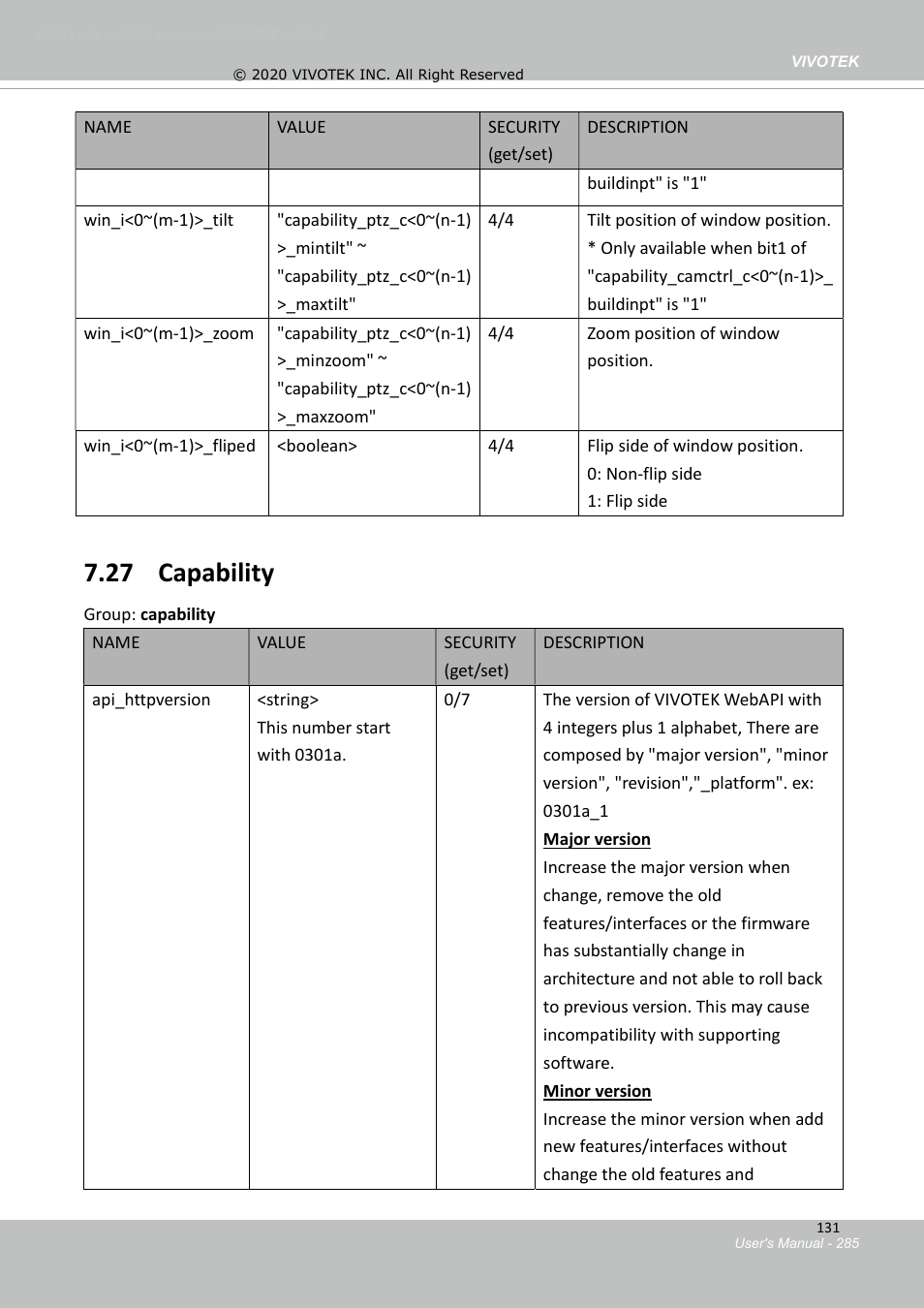 26 3d privacy mask, 27 capability | Vivotek S Series IZ9361-EH 1080p Outdoor Network Bullet Camera with Heater User Manual | Page 285 / 458