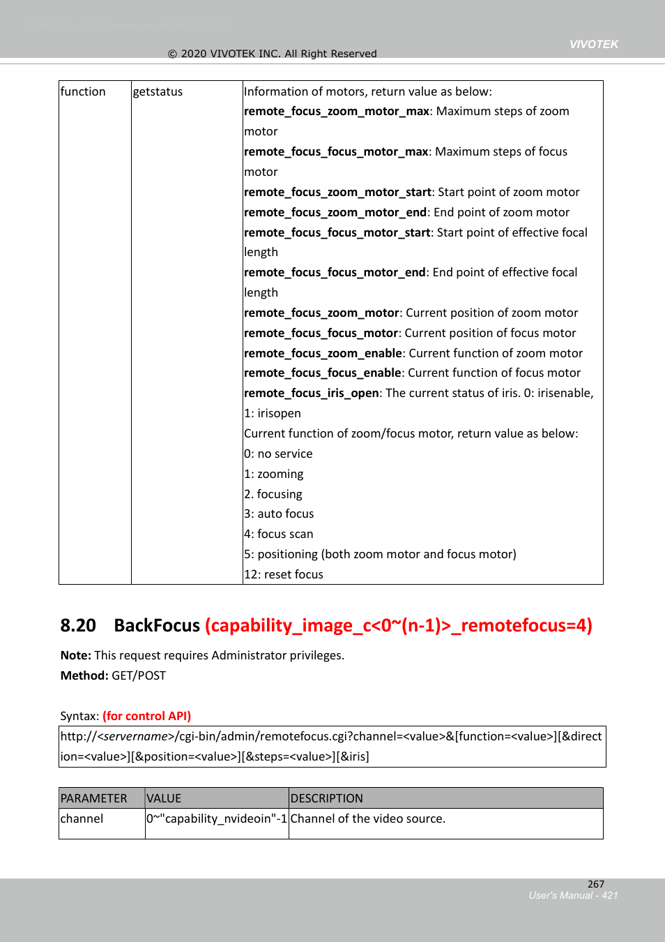 Vivotek S Series IZ9361-EH 1080p Outdoor Network Bullet Camera with Heater User Manual | Page 421 / 458