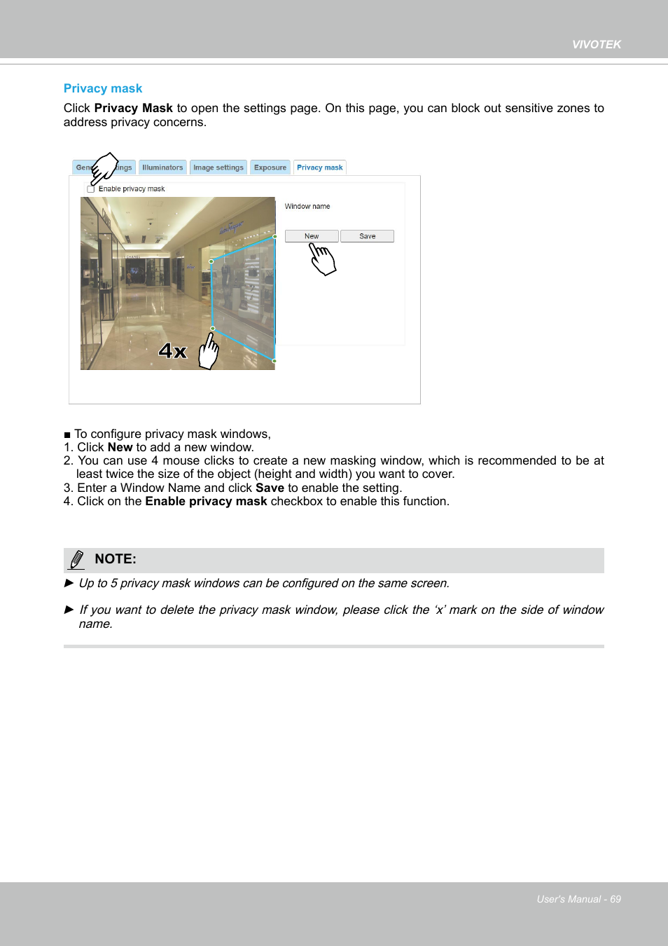 Vivotek MD9584-HF3 5MP Outdoor Network Mobile Dome Camera with Night Vision, Heater & 3.6mm Lens User Manual | Page 69 / 453