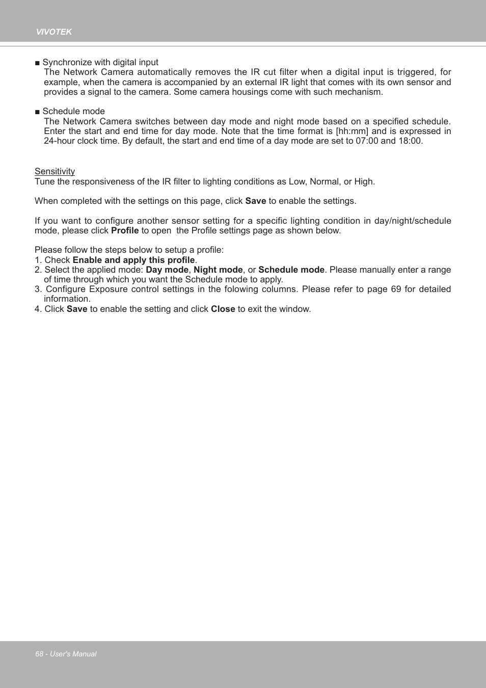 Vivotek FE9380-HV 5MP Outdoor Network Fisheye Dome Camera with Night Vision User Manual | Page 68 / 352