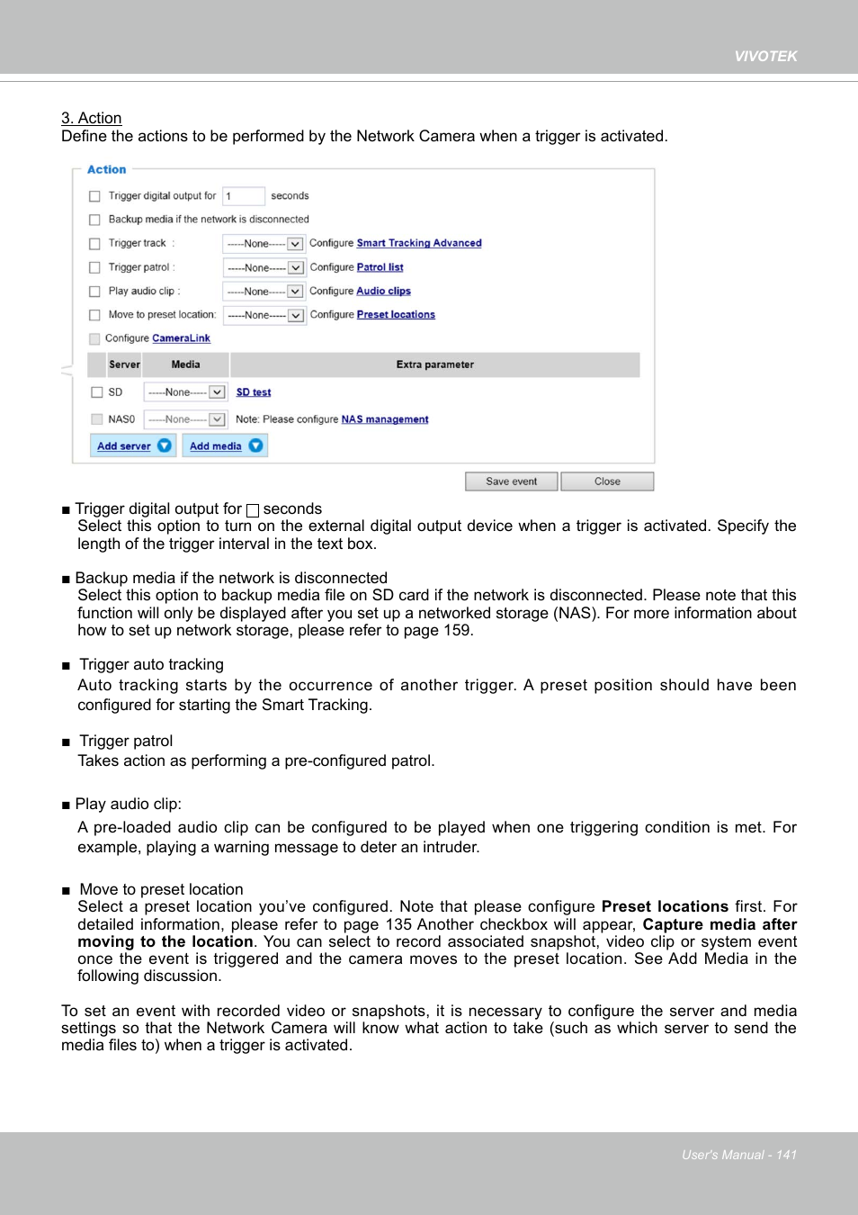 Vivotek SD9161-H-v2 2MP PTZ Network Dome Camera User Manual | Page 141 / 473