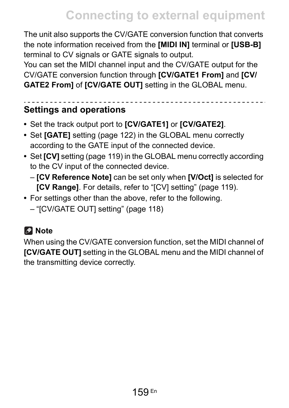 Settings and operations, Connecting to external equipment | Pioneer Toraiz SQUID - Creative Multitrack Sequencer User Manual | Page 159 / 177