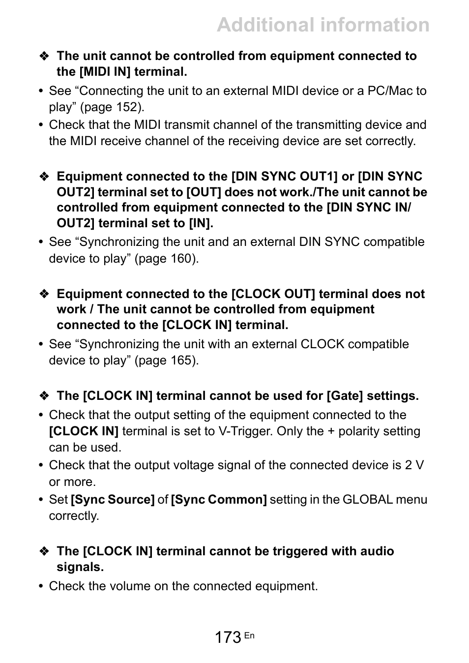 Additional information | Pioneer Toraiz SQUID - Creative Multitrack Sequencer User Manual | Page 173 / 177