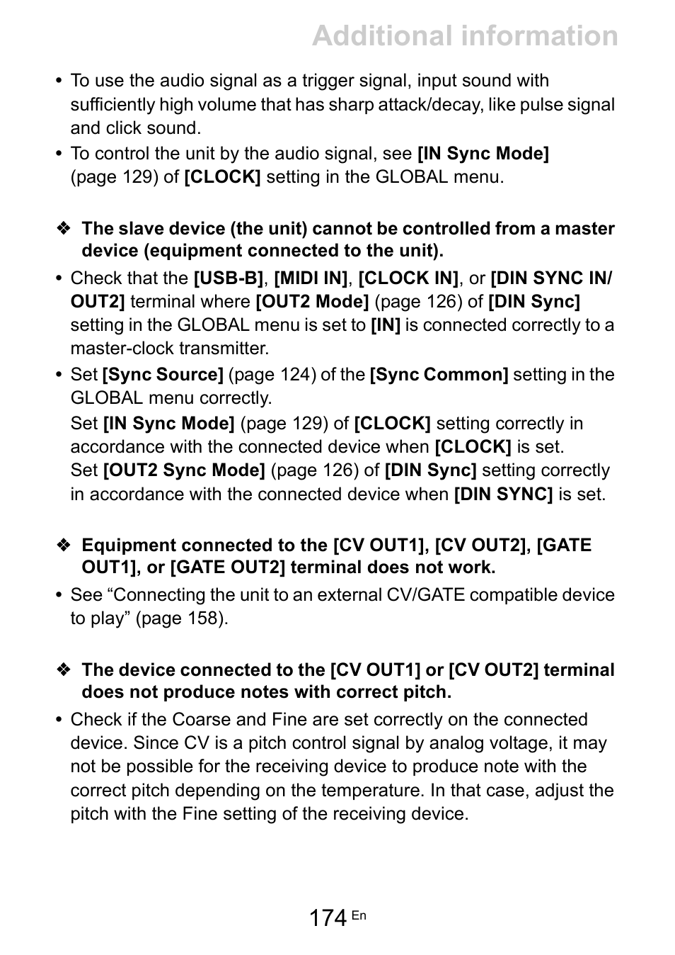Additional information | Pioneer Toraiz SQUID - Creative Multitrack Sequencer User Manual | Page 174 / 177