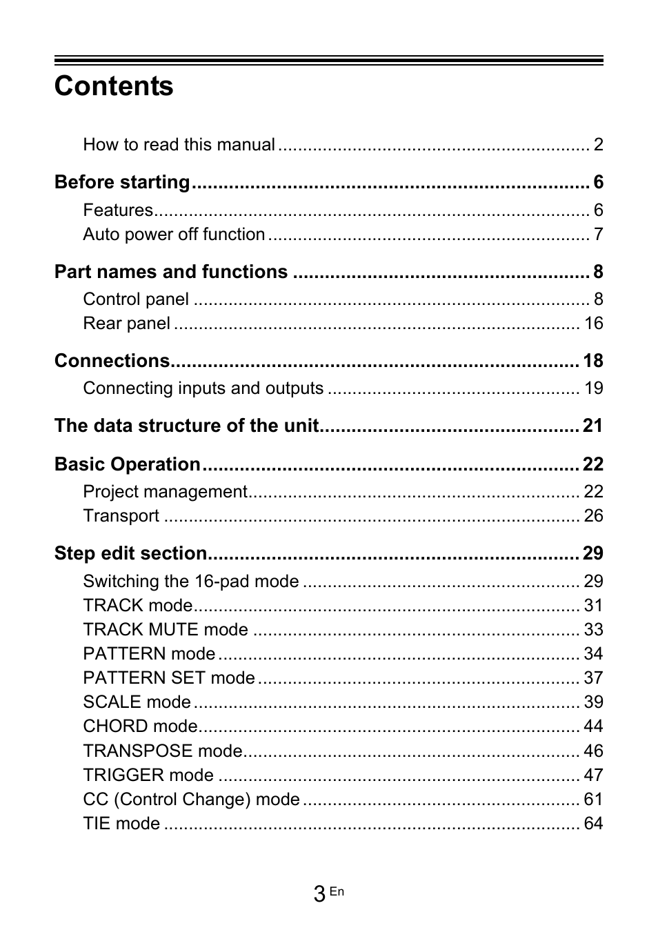 Pioneer Toraiz SQUID - Creative Multitrack Sequencer User Manual | Page 3 / 177