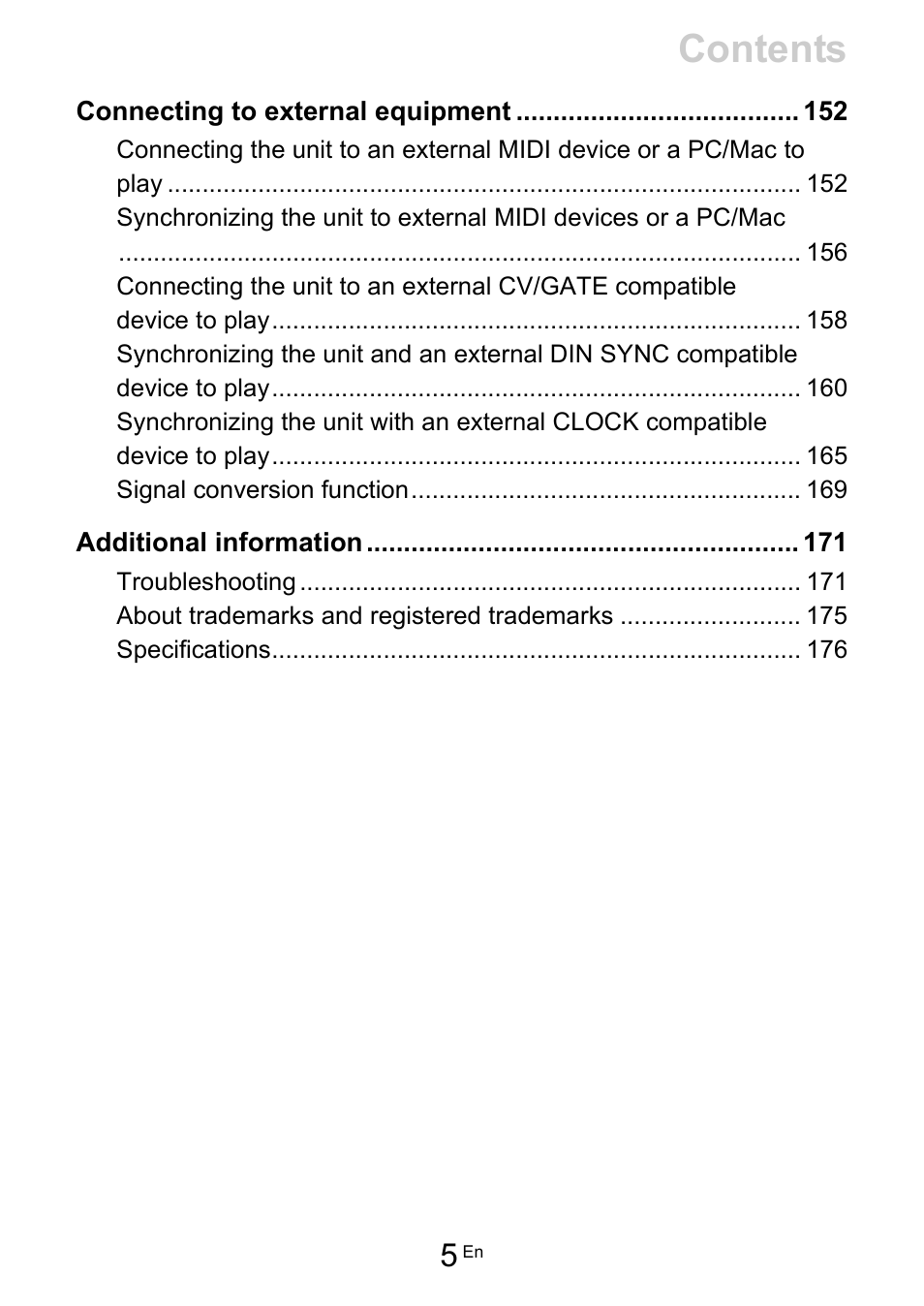 Pioneer Toraiz SQUID - Creative Multitrack Sequencer User Manual | Page 5 / 177