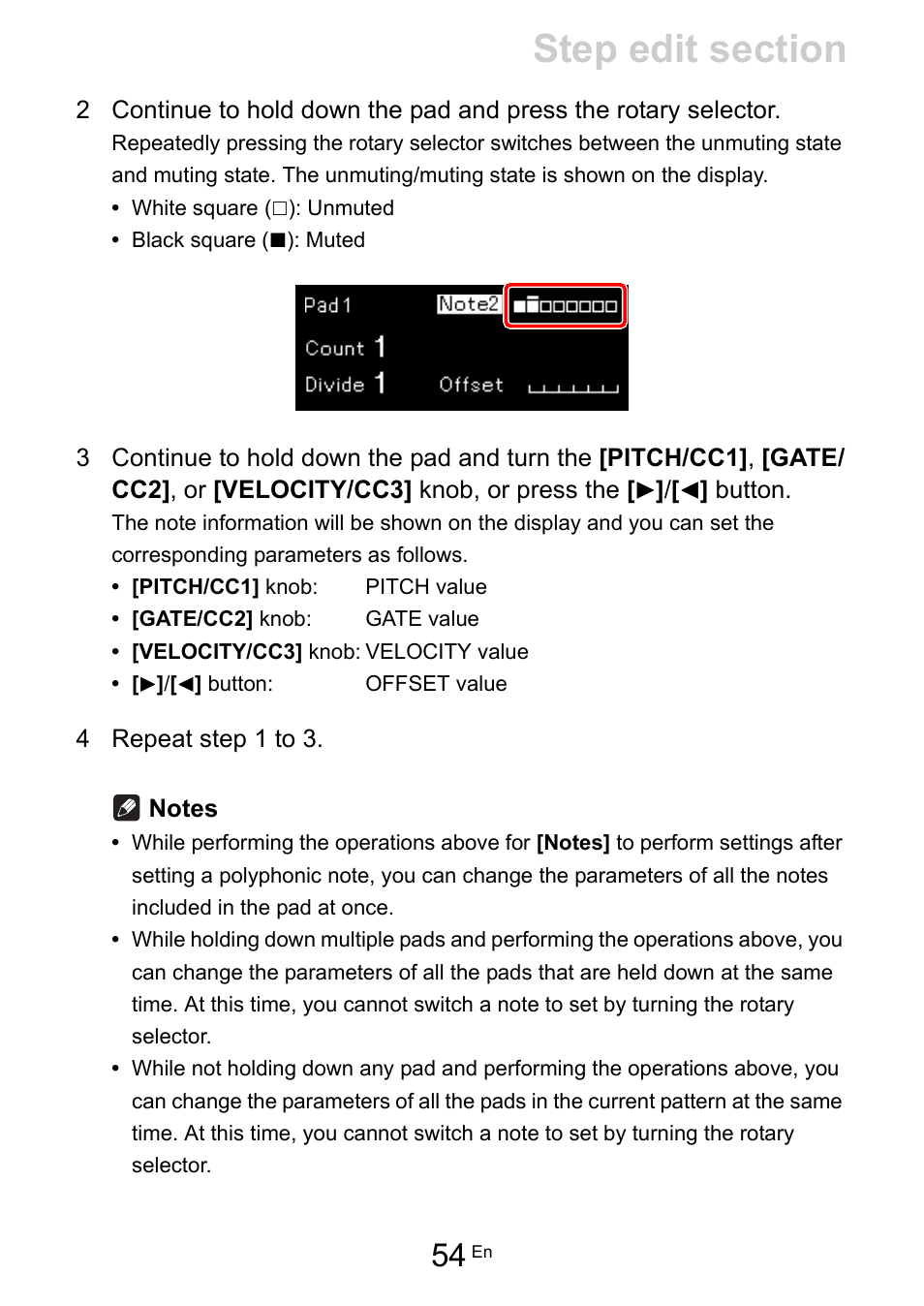Pioneer Toraiz SQUID - Creative Multitrack Sequencer User Manual | Page 54 / 177