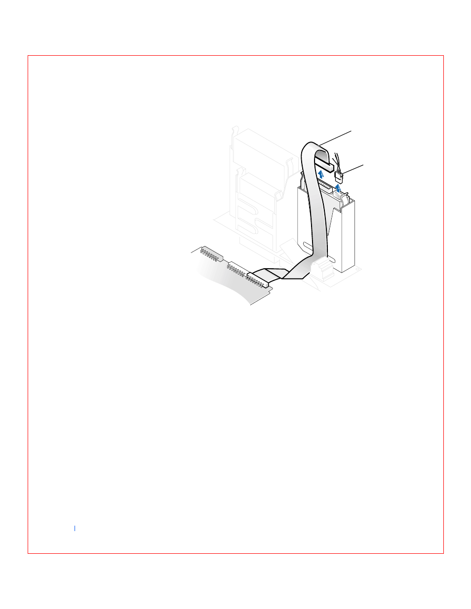 Hard drive cable, From th | Dell OptiPlex GX240 User Manual | Page 106 / 283